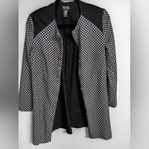 Soho Apparel Monochrome Checkered Blazer